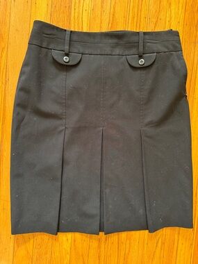 LOFT Black Pencil Skirt with Front Pleats